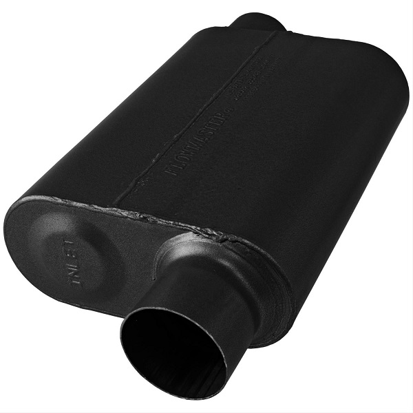 Flowmaster 40 Series 3" In 3" Out Black Stainless Oval Muffler - Click Image to Close